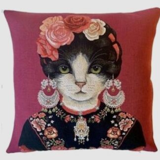 Cushion Cover: Kahlo Cat red (TAI2412)