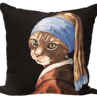 Cushion Cover: Cat with a Pearl Earring (TAI2409)